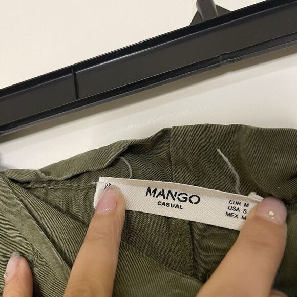 Mango MNG casual green drawstring jogger pants size US Small - Picture 2 of 6